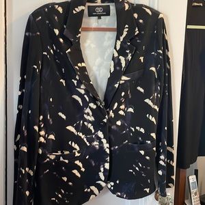 Tart Collection Blazer. Black white and purple.